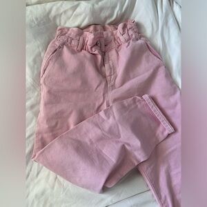 Zara Pink Paperbag Jeans
